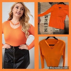 SHEIN plus choker slim sweater size 16
